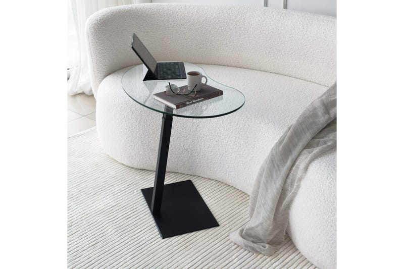 Athodna Sofabord 70x40x70 cm Oval - Sort - Møbler - Borde - Sofabord