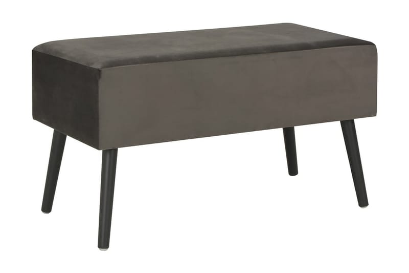bænk med skuffer 80 cm grå fløjl - Sofabord