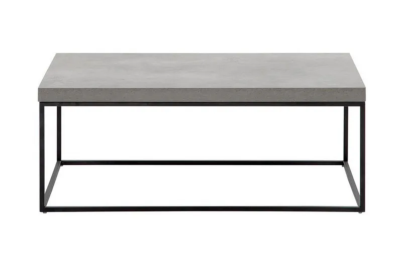 Barreras Rektangulært Sofabord i Metal med Betonlook, Grå