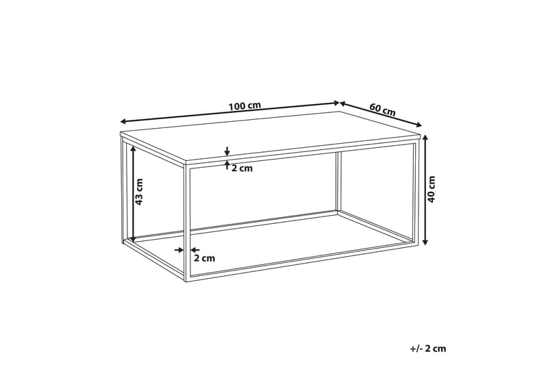 Barreras Sofabord 100 cm - Lysebrun/Sort - Møbler - Borde - Sofabord