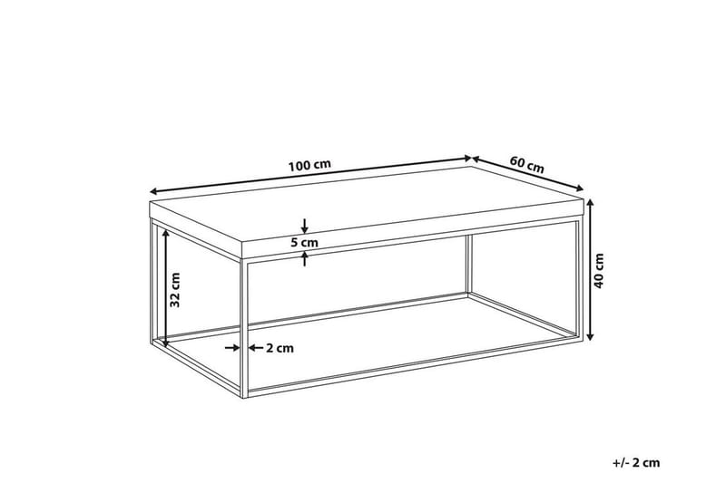 Barreras Sofabord 100 cm - Lysebrun/Sort - Møbler - Borde - Sofabord