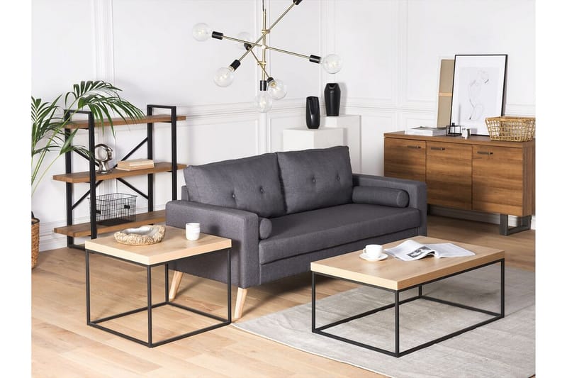Barreras Sofabord 100 cm - Lysebrun/Sort - Møbler - Borde - Sofabord