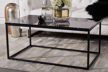 Barreras Sofabord 100 cm Marmormønster - Sort - Møbler - Borde - Sofabord