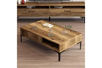 Bauksa Sofabord 105x32,6x105 cm - Brun - Møbler - Borde - Sofabord