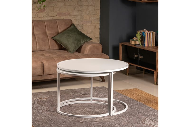 Bazra Indskudsbord - Hvid - Møbler - Borde - Sofabord