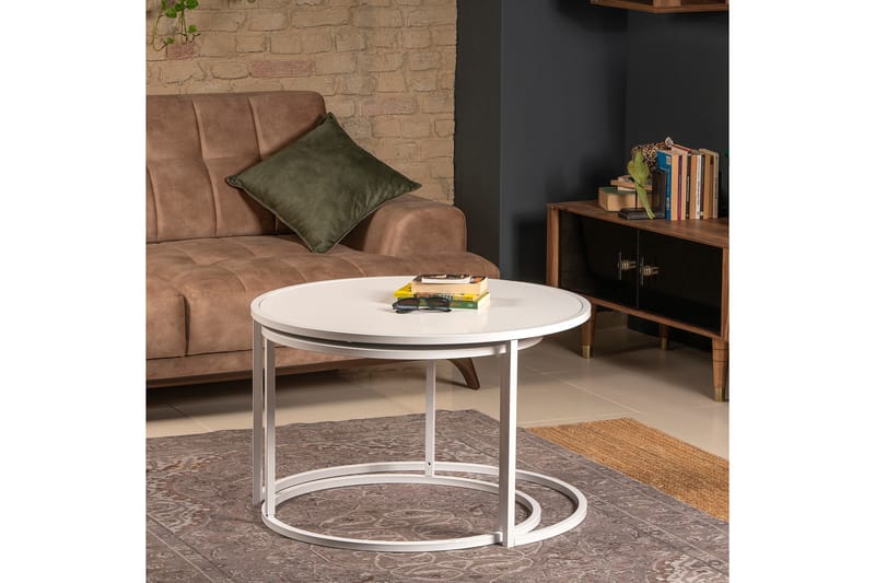 Bazra Indskudsbord - Hvid - Møbler - Borde - Sofabord