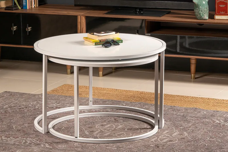 Bazra Indskudsbord - Hvid - Møbler - Borde - Sofabord