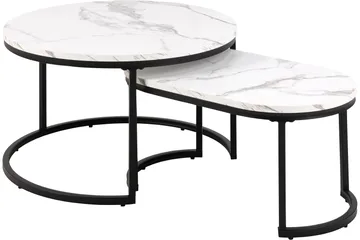 Belgrat Sofabord 70 cm Rund - Hvid - Møbler - Borde - Sofabord