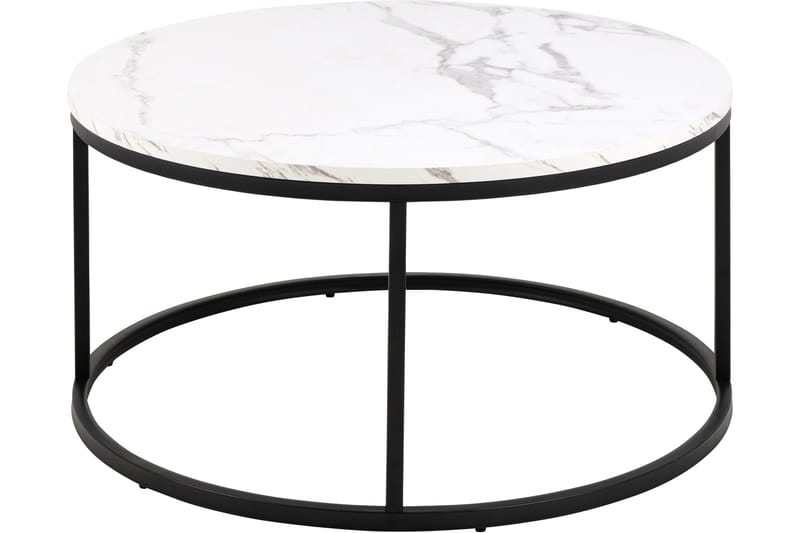 Belgrat Sofabord 80 cm Rund - Hvid - Møbler - Borde - Sofabord