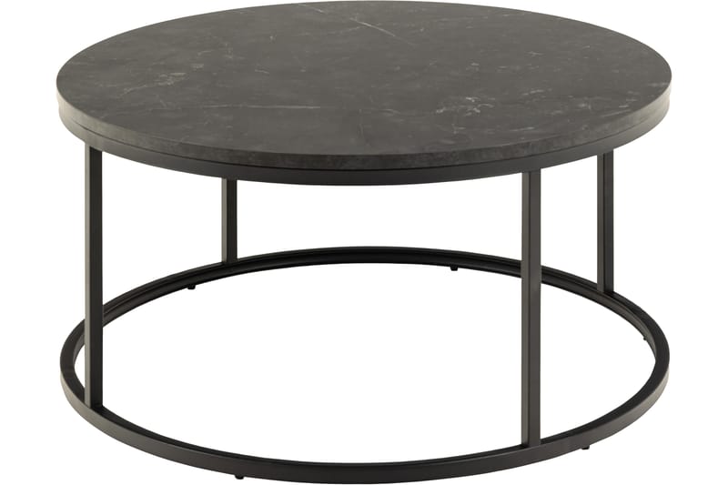 Belgrat Sofabord 80 cm Rund - Sort - Møbler - Borde - Sofabord