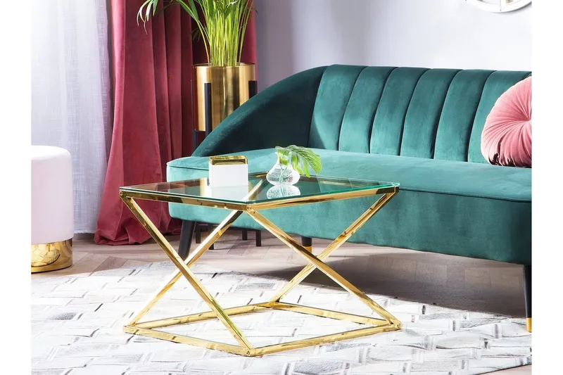 Beverly sofabord 60 cm, Guld