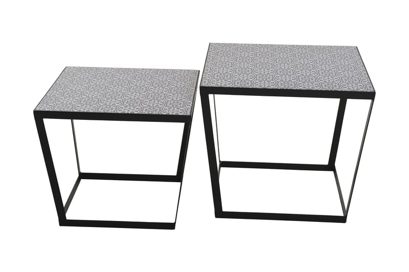 Birsay Indskudsbord 50 cm 2 Bord - Sort/Grå/Hvid - Møbler - Borde - Sofabord