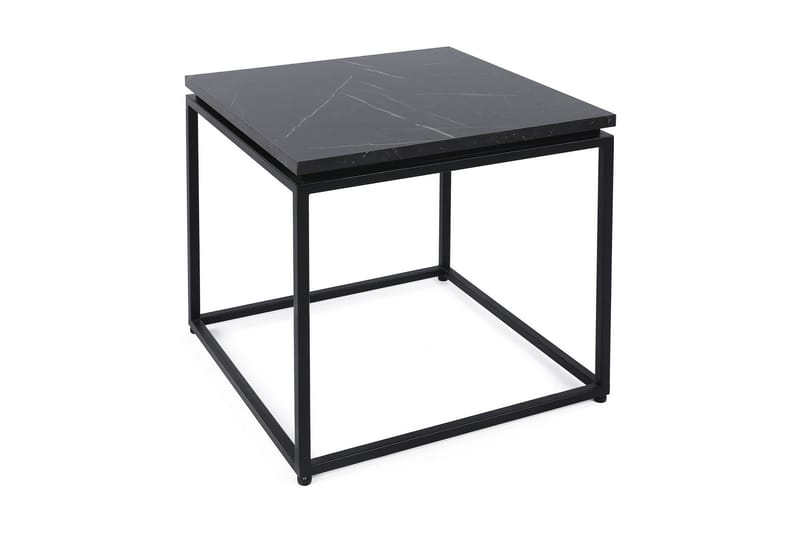 Bonegez Sofabord 45 cm Marmormønster - Sort - Møbler - Borde - Sofabord