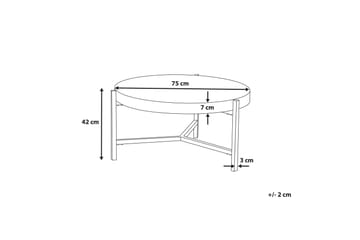Boneti Sofabord 80 cm Rundt - Brungrå/Sort - Møbler - Borde - Sofabord