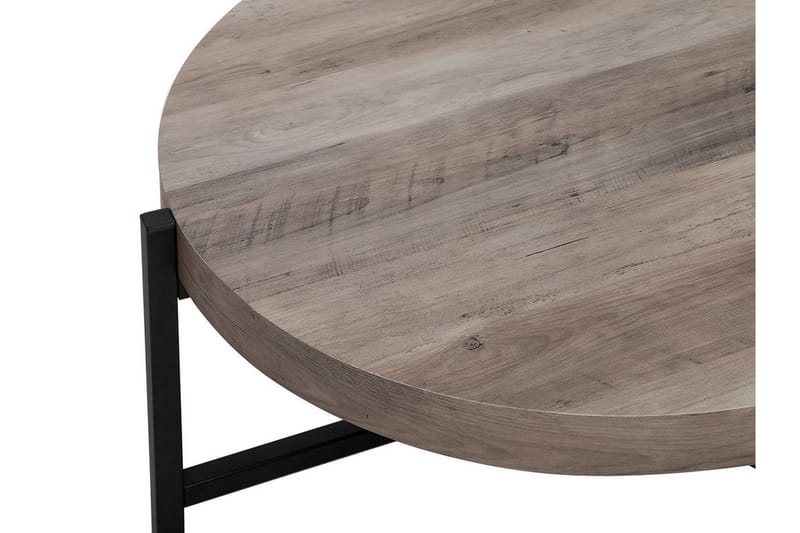 Boneti Sofabord 80 cm Rundt - Brungrå/Sort - Møbler - Borde - Sofabord