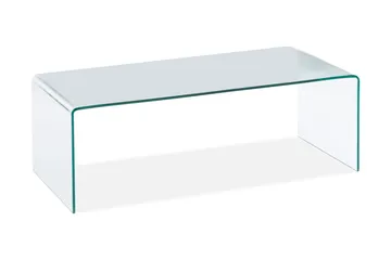 Bonisiolo Rektangulært Sofabord 110x55 cm i Bøjet Glas - Transparent - Møbler - Borde - Sofabord