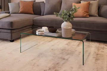 Bonisiolo rektangulært sofabord i glas 110 cm - Transparent - Møbler - Borde - Sofabord