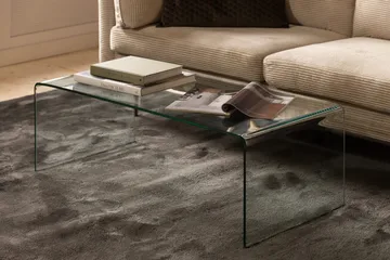 Bonisiolo rektangulært sofabord i glas 110 cm - Transparent - Møbler - Borde - Sofabord