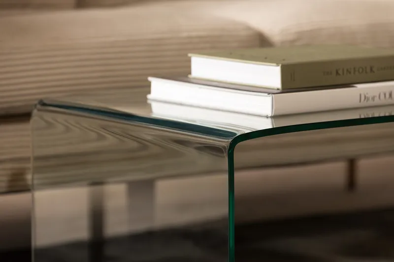 Bonisiolo rektangulært sofabord i glas 110 cm - Transparent - Møbler - Borde - Sofabord