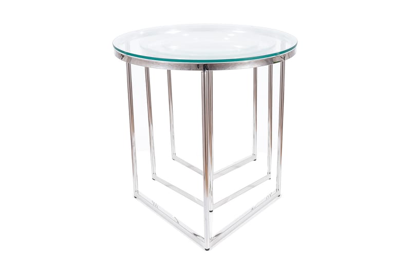 Bonkoni Indskudsbord Rundt - Transparent Glas/Sølv - Møbler - Borde - Sofabord