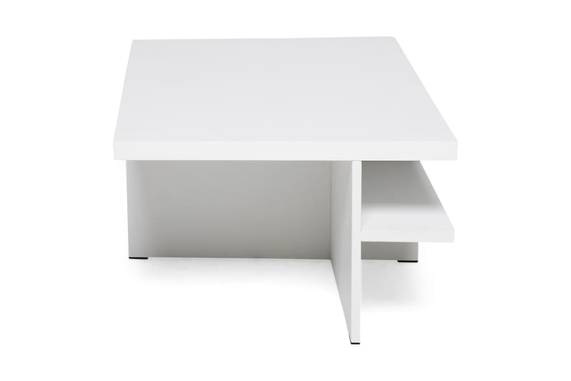 Boxy Sofabord 100 cm med 2 Pallepladser - Hvid - Sofabord