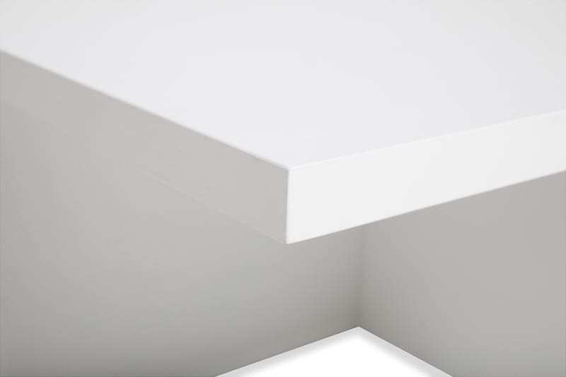 Boxy Sofabord 100 cm med 2 Pallepladser - Hvid - Sofabord