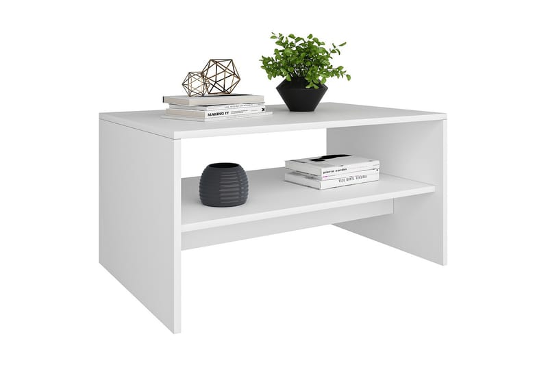 Bozdogan Sofabord 90x46,8x90 cm - Hvid - Møbler - Borde - Sofabord