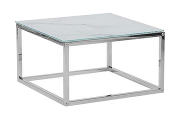 Breasa Indskudsbord 60 cm Marmormønster - Hvid/Sølv - Møbler - Borde - Sofabord