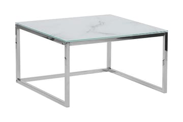 Breasa Indskudsbord 60 cm Marmormønster - Hvid/Sølv - Møbler - Borde - Sofabord