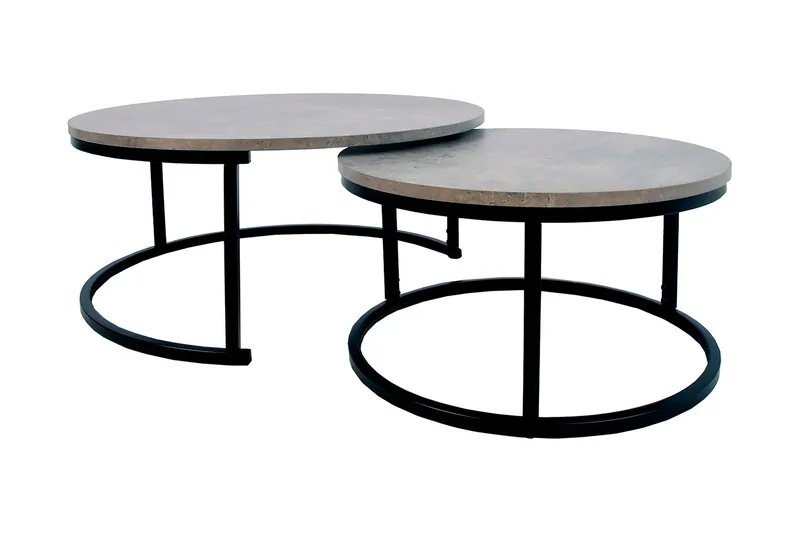 Britu Indskudsbord 2 st Grå/Sort, undefined