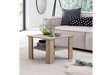 Bulanda Sofabord 60 cm med Opbevaring Hylde - Natur - Møbler - Borde - Sofabord
