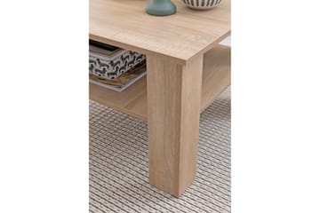 Bulanda Sofabord 60 cm med Opbevaring Hylde - Natur - Møbler - Borde - Sofabord