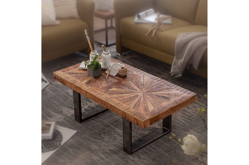 Buncton Sofabord 105 cm - Mangotræ/Sort - Møbler - Borde - Sofabord