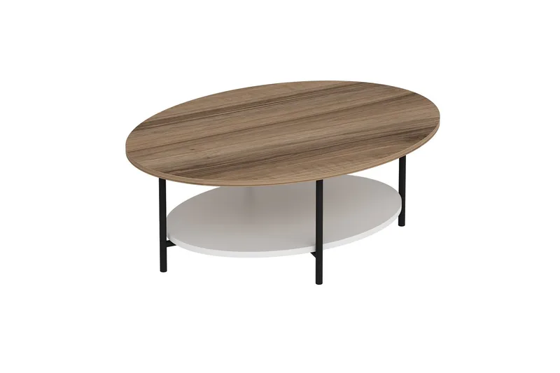 Burata Sofabord 90 cm - Oak/Hvid - Møbler - Borde - Sofabord