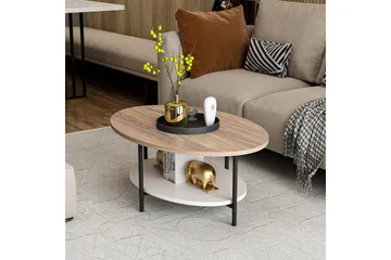 Burata Sofabord 90 cm - Oak/Hvid - Møbler - Borde - Sofabord