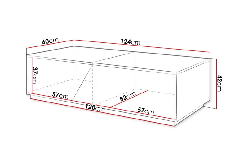 Carbost Soffbord 60 cm NO_BRAND White - Møbler - Borde - Sofabord