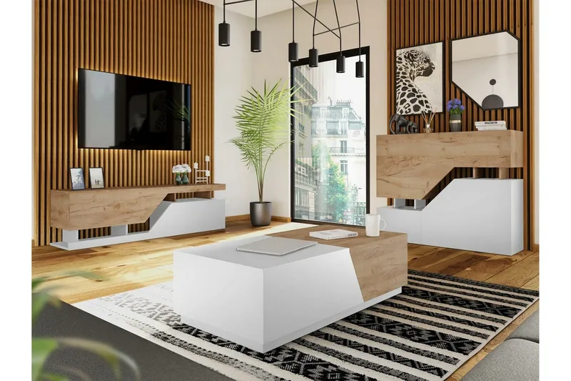 Carbost Soffbord 60 cm White - Møbler - Borde - Sofabord