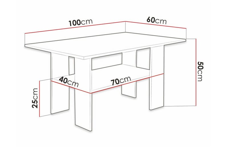 Carnew Soffbord 60 cm Black - Møbler - Borde - Sofabord