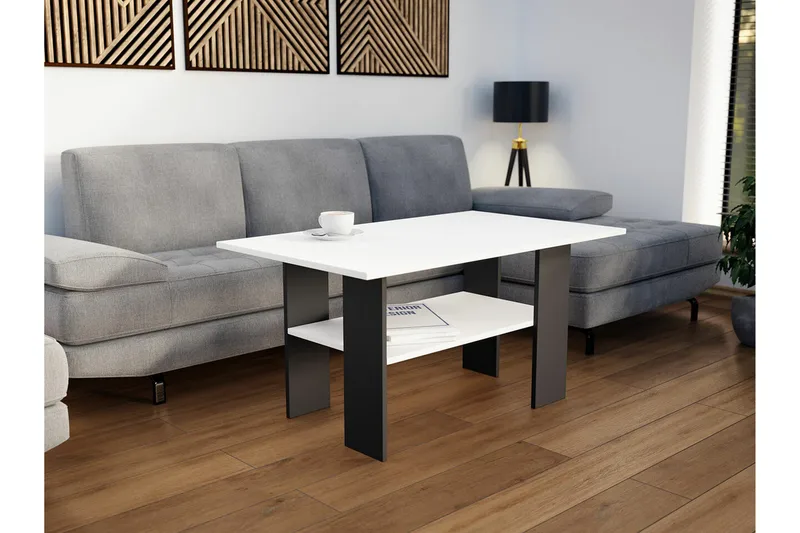 Carnew Soffbord 60 cm White - Møbler - Borde - Sofabord