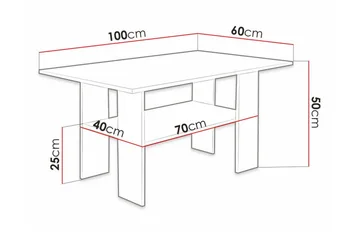 Carnew Soffbord 60 cm White - Møbler - Borde - Sofabord