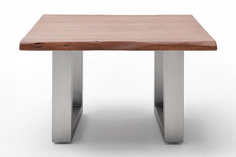 Cartagena Sofabord 75 cm Ben U-form - Akacie/Brun/Stål - Møbler - Borde - Sofabord