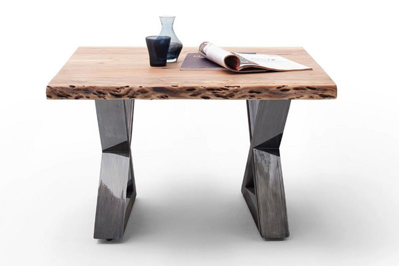 Cartagena Sofabord 75 cm Ben X-form - Akacie/Antik - Møbler - Borde - Sofabord
