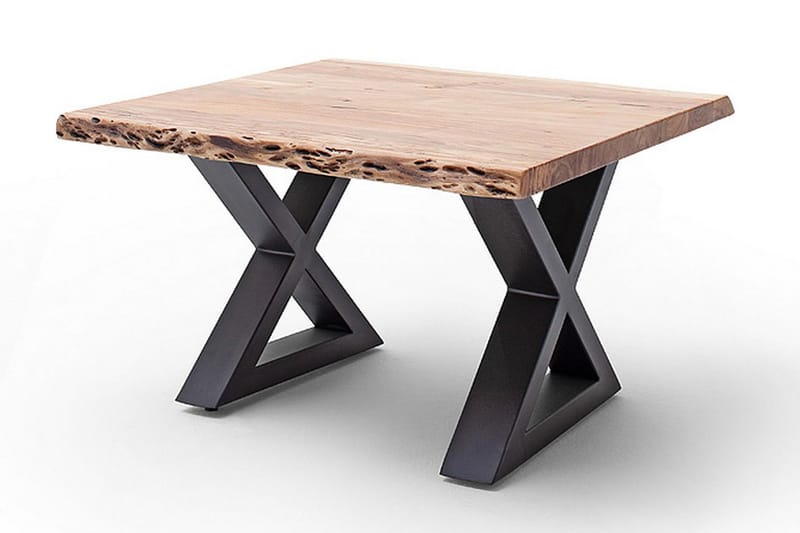 Cartagena Sofabord 75 cm Ben X-form - Akacie/Antracit - Møbler - Borde - Sofabord