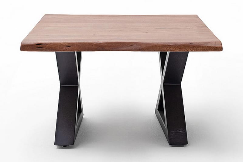 Cartagena Sofabord 75 cm Ben X-form - Akacie/Brun/Antracit - Møbler - Borde - Sofabord