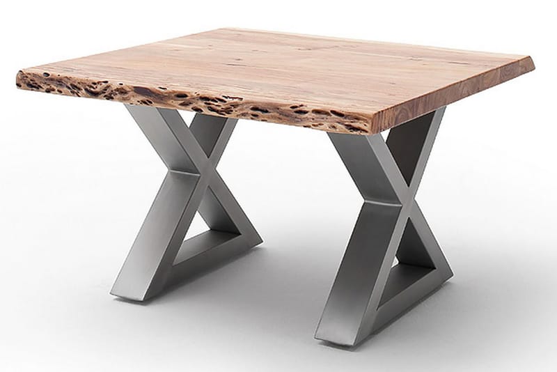 Cartagena Sofabord 75 cm Ben X-form - Akacie/Stål - Møbler - Borde - Sofabord