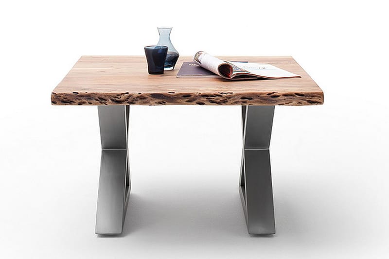 Cartagena Sofabord 75 cm Ben X-form - Akacie/Stål - Møbler - Borde - Sofabord