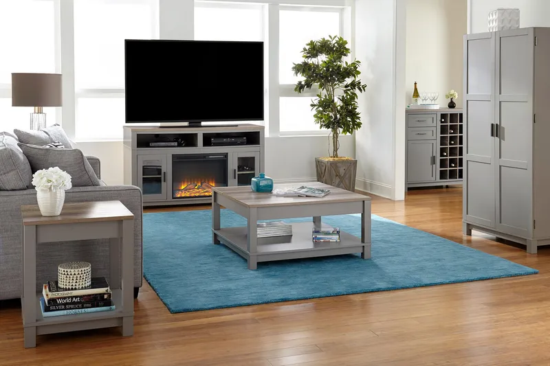 Carver Sofabord 90 cm Grå - Dorel Home - Møbler - Borde - Sofabord