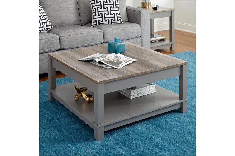 Carver Sofabord 90 cm Grå - Dorel Home - Møbler - Borde - Sofabord