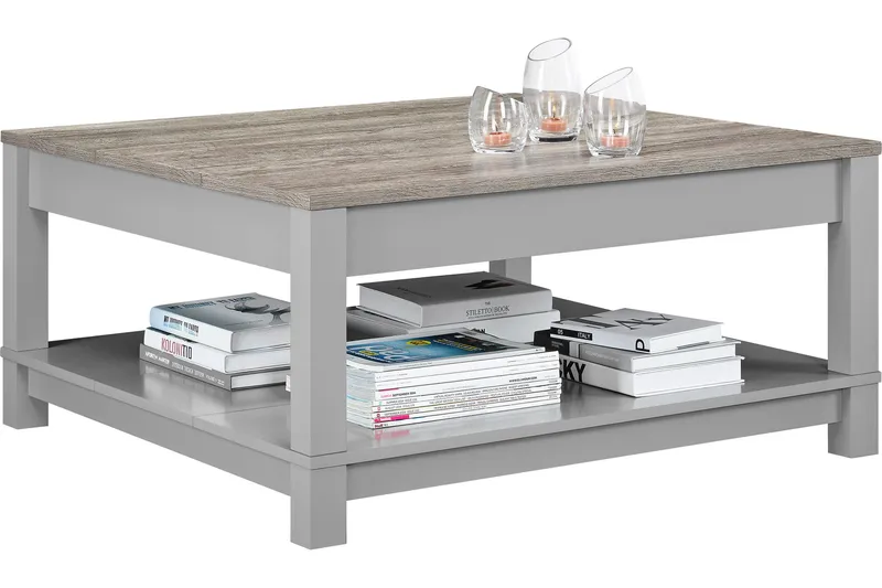 Carver Sofabord 90 cm Grå - Dorel Home - Møbler - Borde - Sofabord