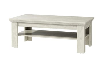 Casique Sofabord 120 cm med Opbevaring Hylde - Hvid - Møbler - Borde - Sofabord